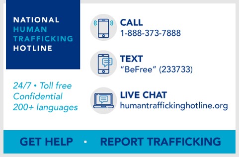 January is Human Trafficking Awareness and Prevention Month.