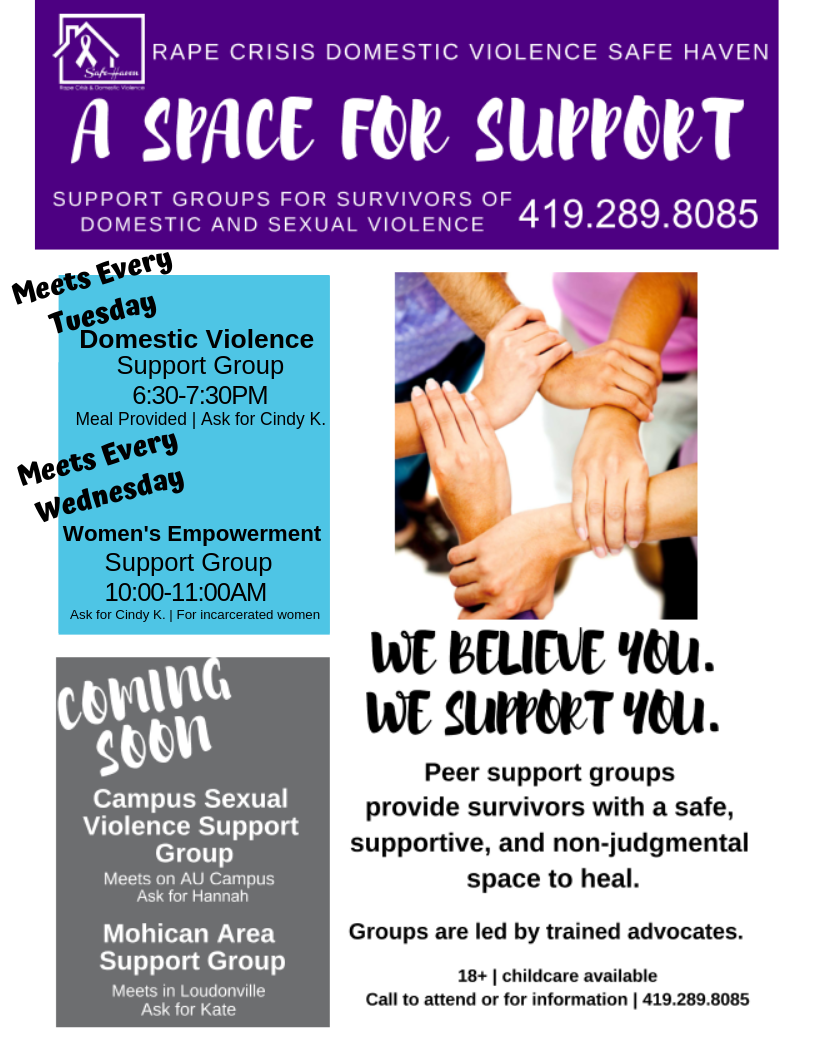 Support Groups Safe Haven of Ashland